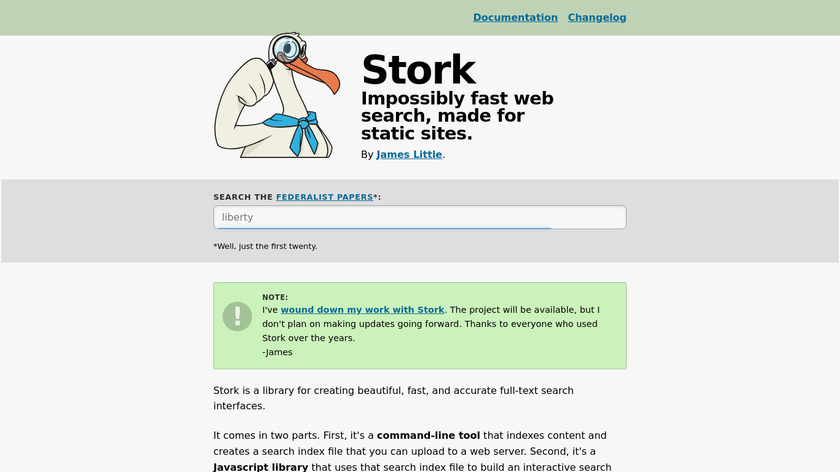 Stork Search Landing Page
