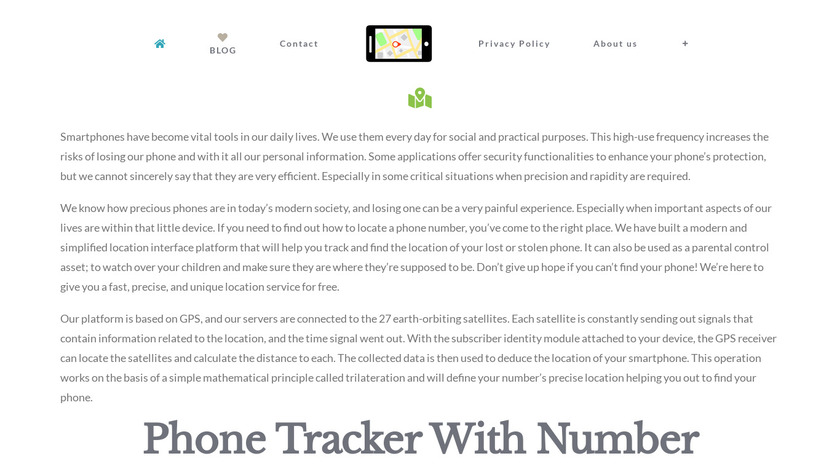 Trace Mobile Number Landing Page