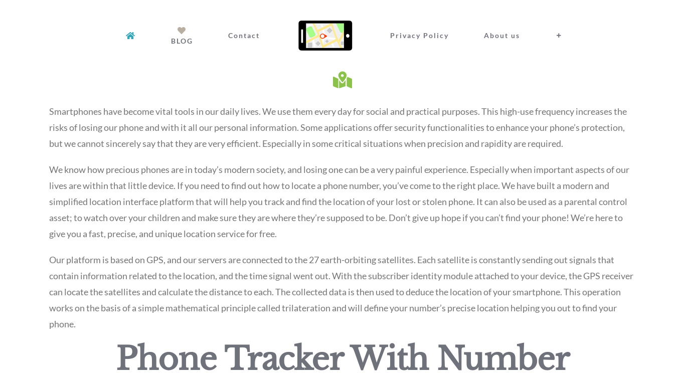 Trace Mobile Number Landing page