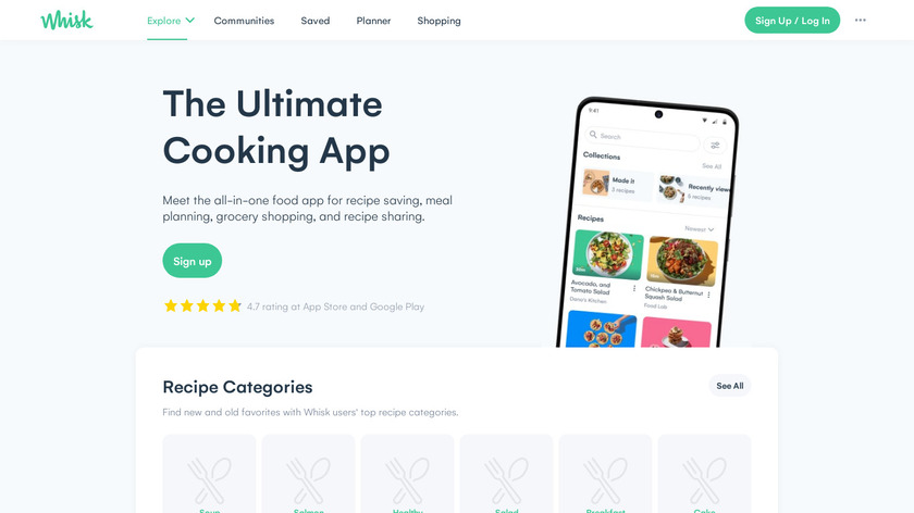 Whisk Communities Landing Page