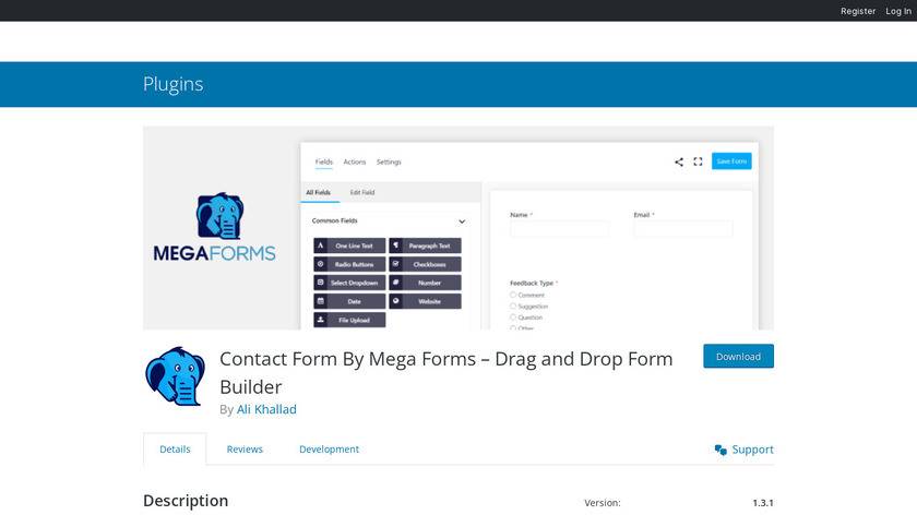 Mega Forms Landing Page