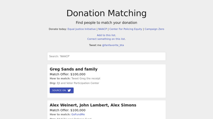 Donation Matching Landing Page