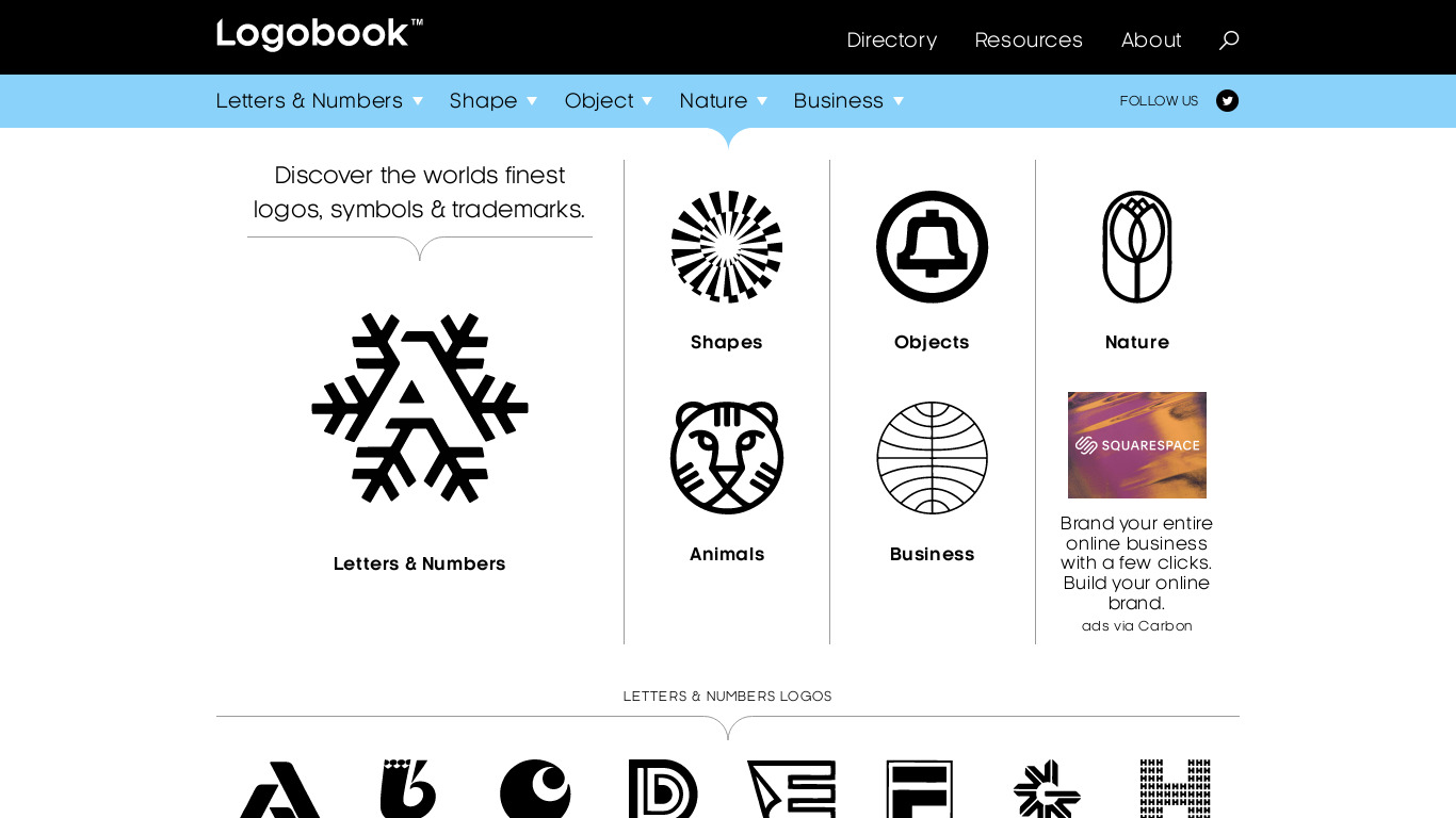 Logobook Landing page