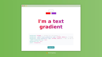 Simple text gradients generator screenshot