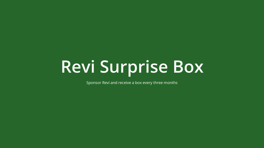Revi Box Landing Page