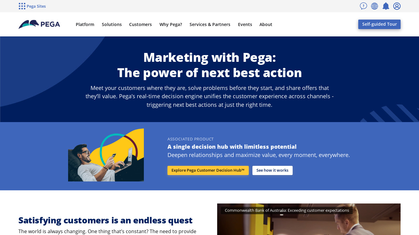 Pega Marketing Landing page