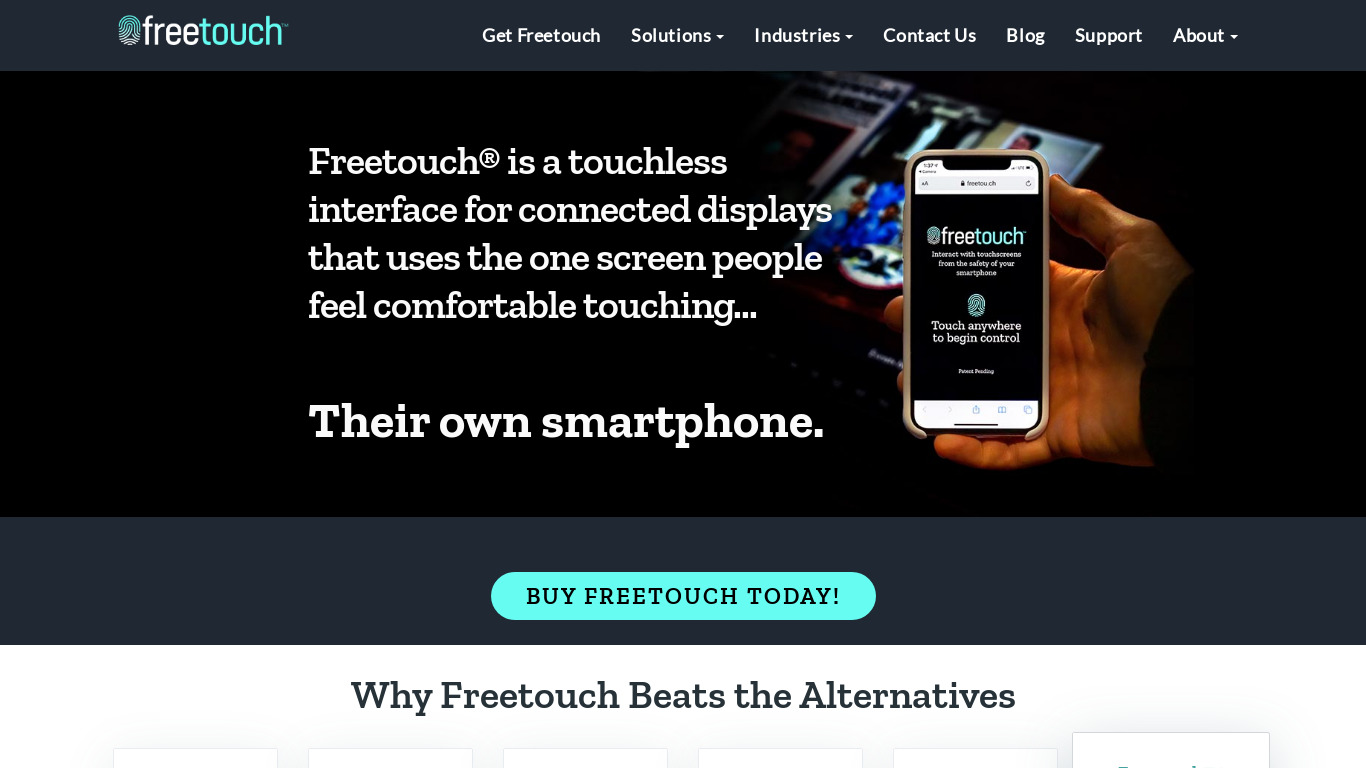 Freetouch Landing page