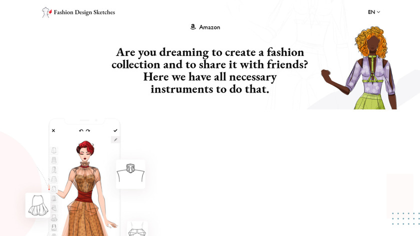 Fashion Sketch Drawing Landing Page