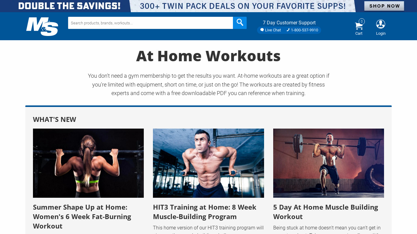 Home Workout Landing page