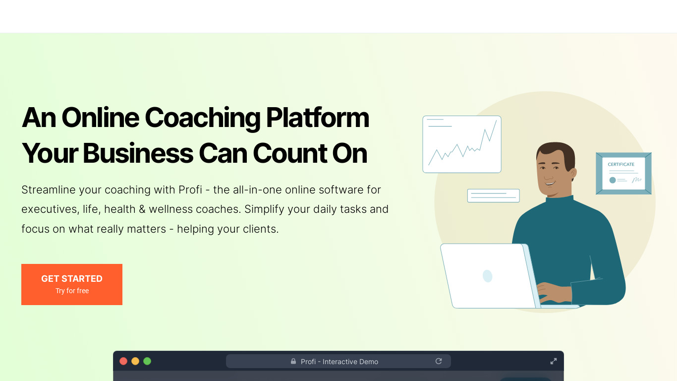 AwareNow Coaching Platform Landing page