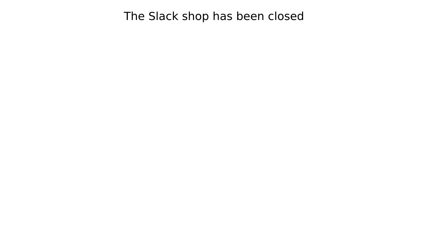 The Slack Shop Landing page