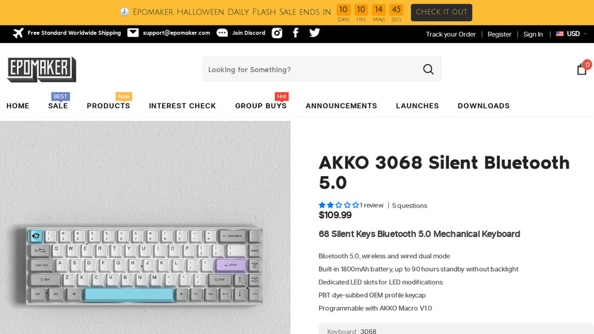 AKKO 3068 Silent Bluetooth Landing Page