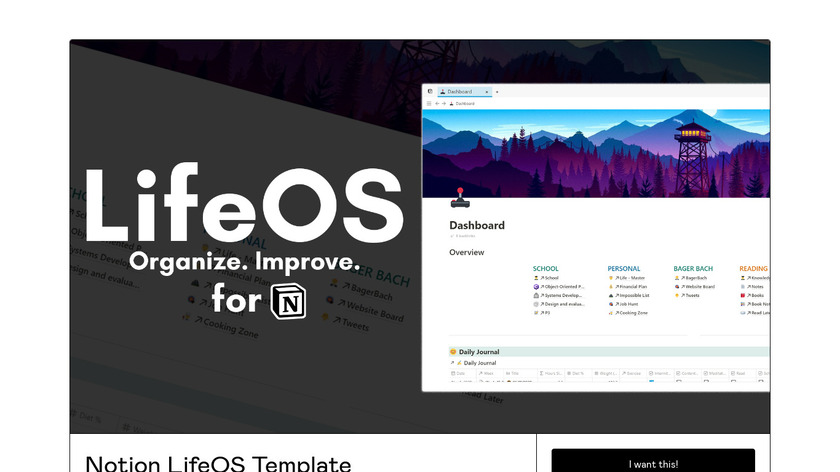 Notion LifeOS Landing Page