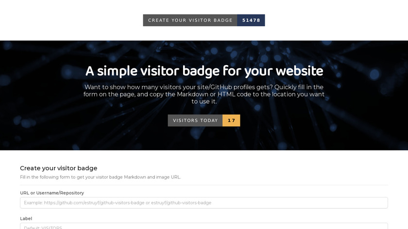 Visitor Badge Landing Page