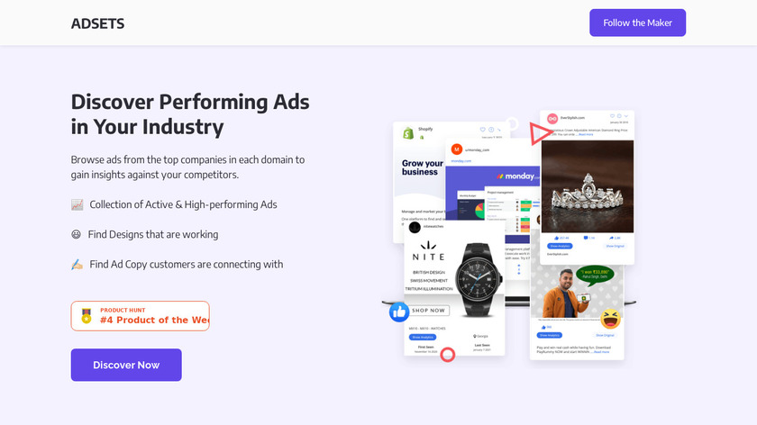 AdSets Landing Page