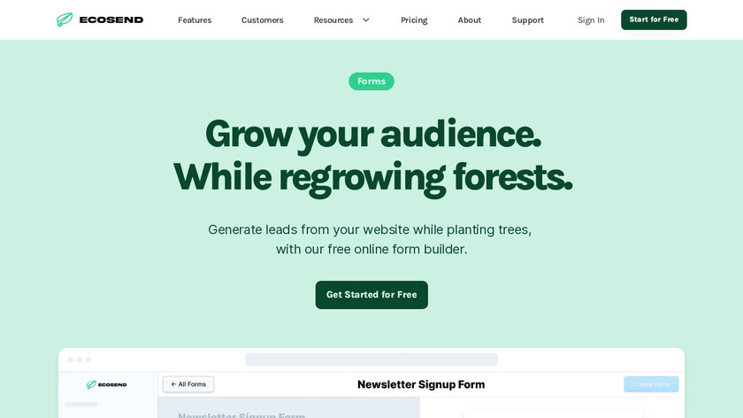 Lead Forms by GoSquared Landing Page