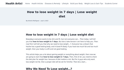 Lose Weight in 7 days image