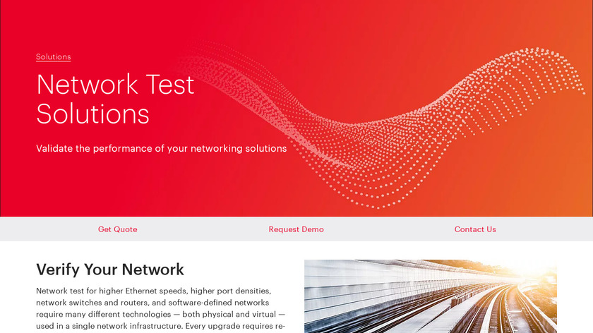 Keysight Network Test Landing Page