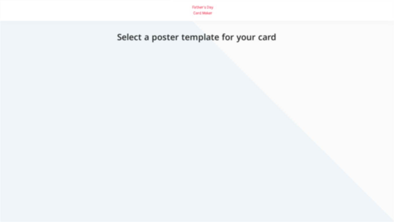 Father's Day Card Maker Landing page