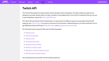 Twitch API image