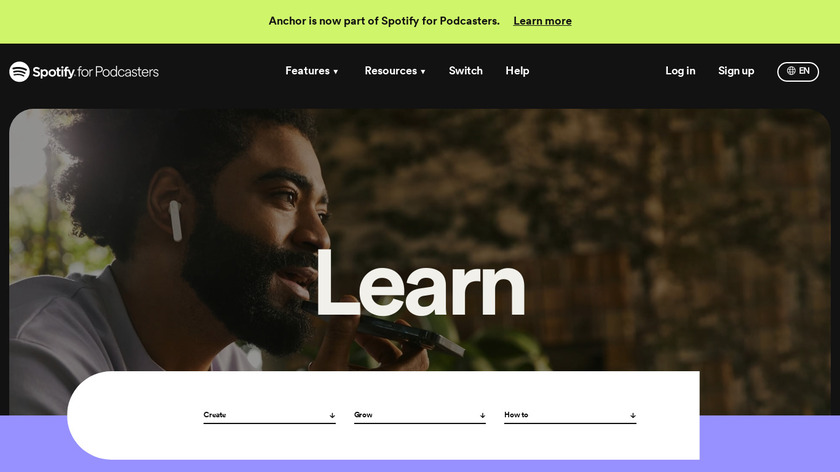 Video Podcasts on Spotify Landing Page