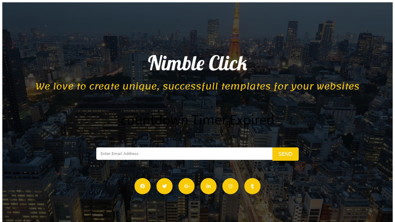 Nimble Click Landing page