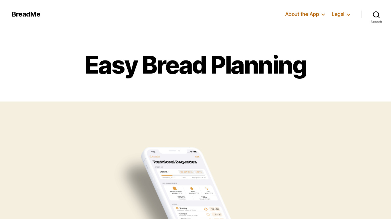 BreadMe Landing page