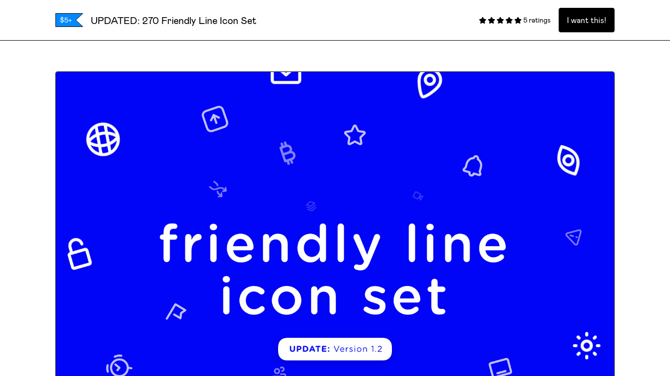 Friendly Line Icon Set Landing page