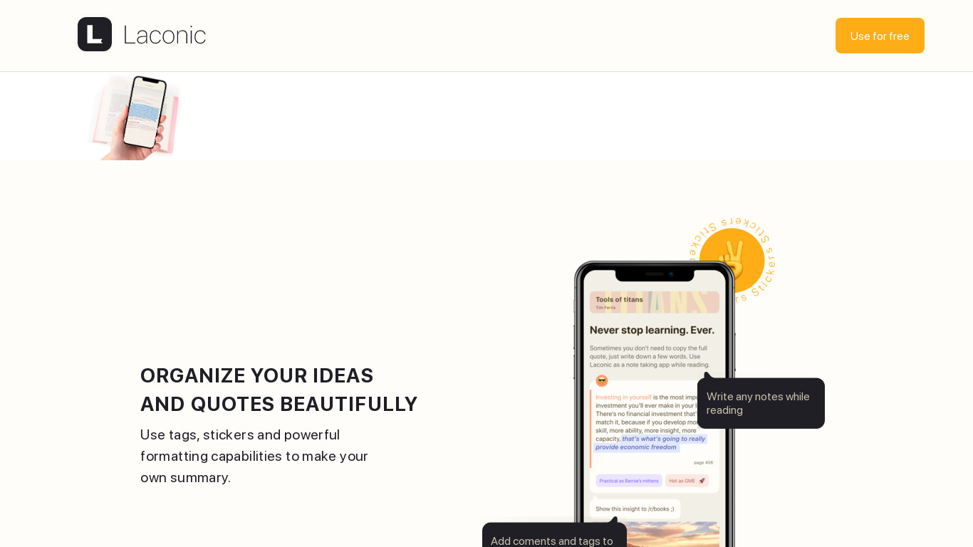 Laconic.so Landing page
