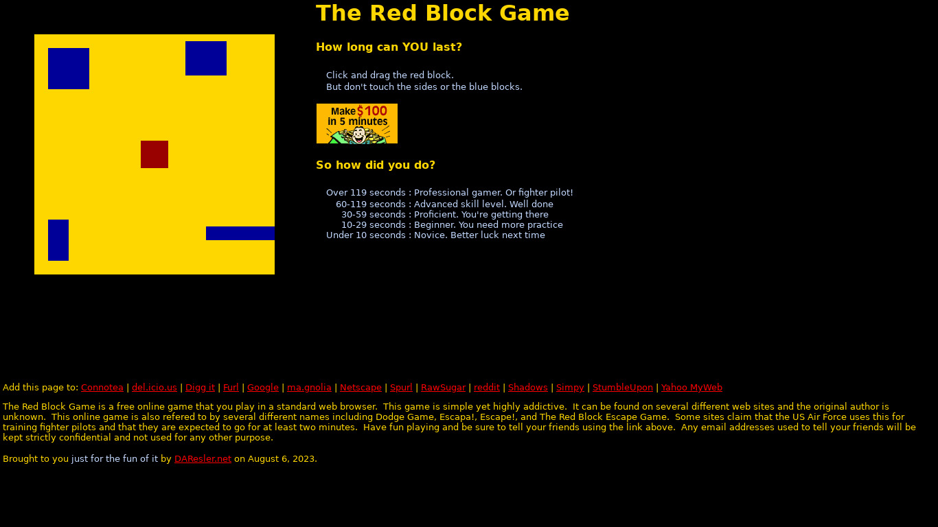 Red Block Landing page