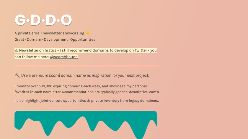 G·D·D·O Landing Page
