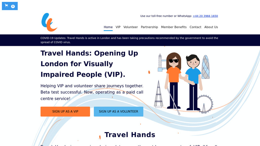 Travel Hands Landing Page