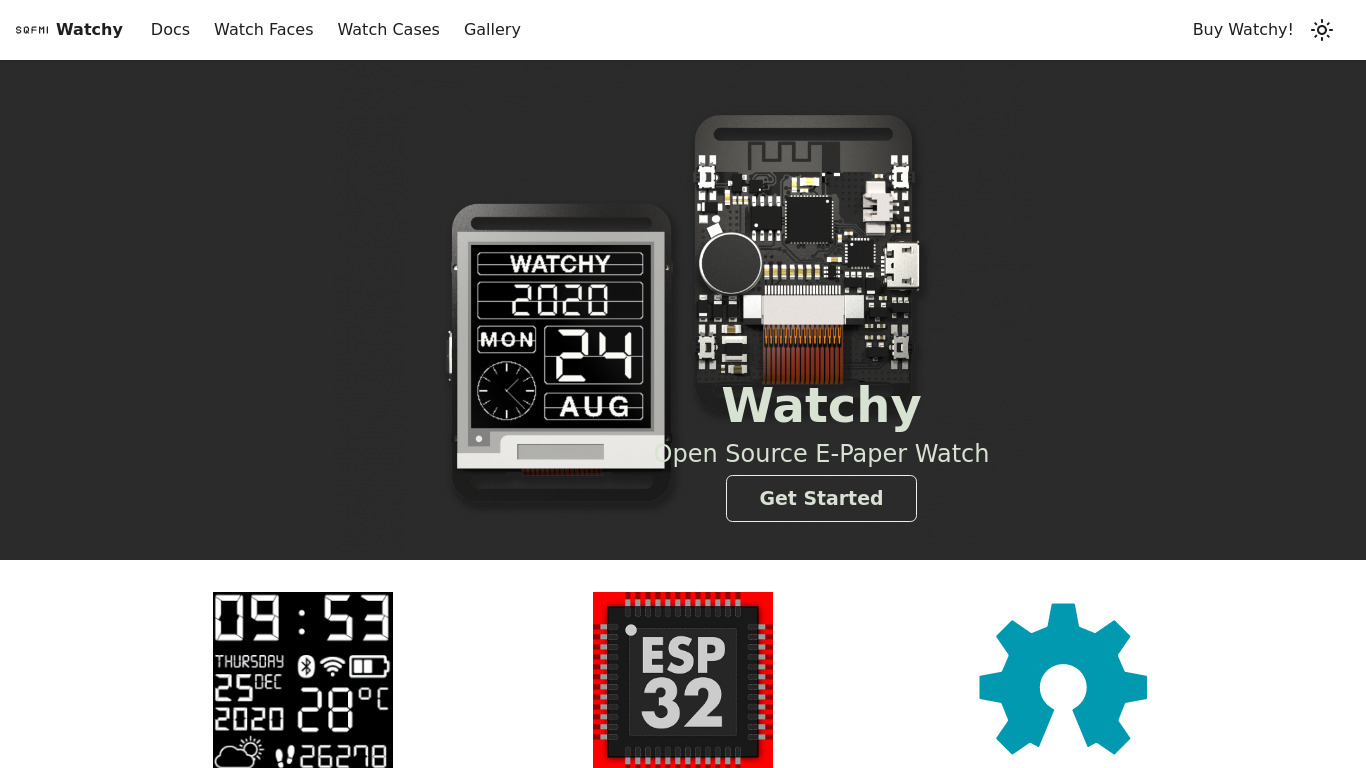 Watchy Landing page