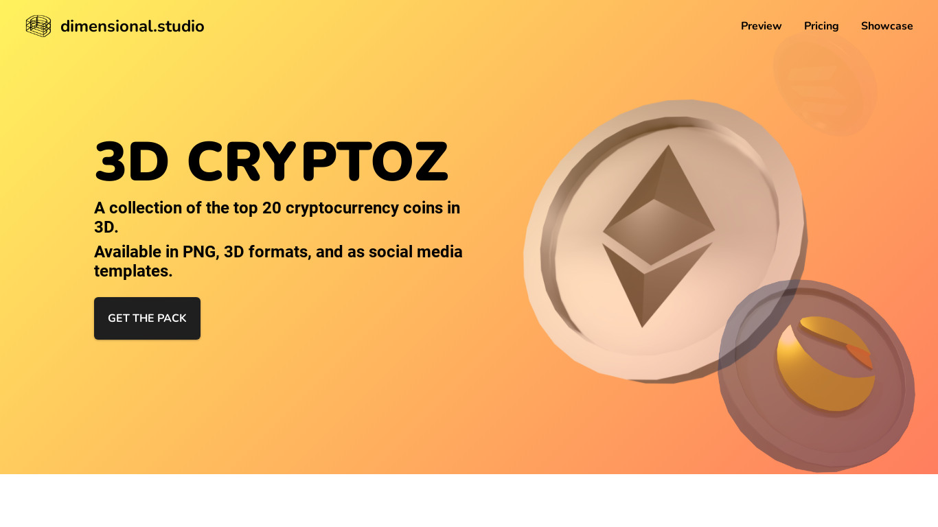 3D Cryptoz Landing page