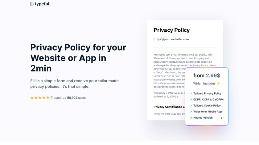 Typeful Landing Page