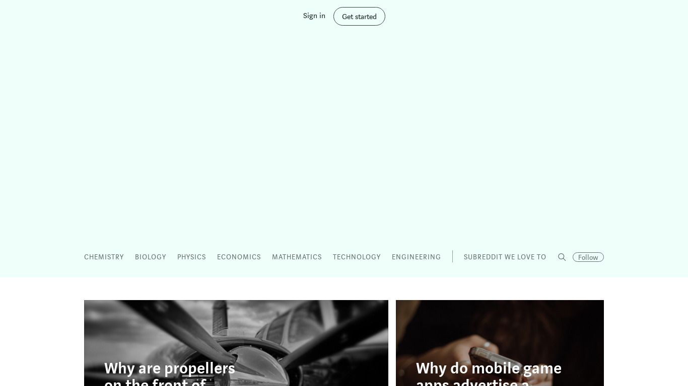 ELI5 (Explain like I'm five) Landing page