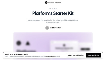 Platforms Starter Kit screenshot
