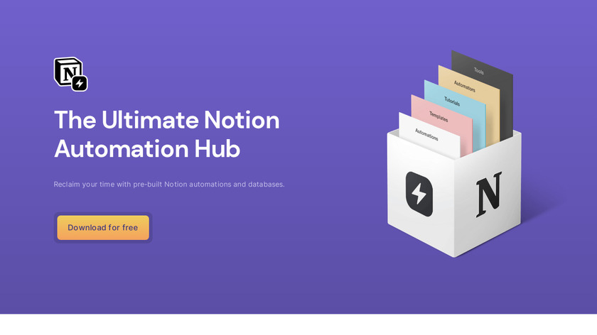 The Notion Automation Hub Landing Page