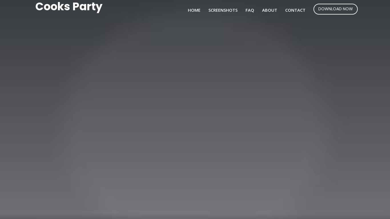 Cooks Party Landing page