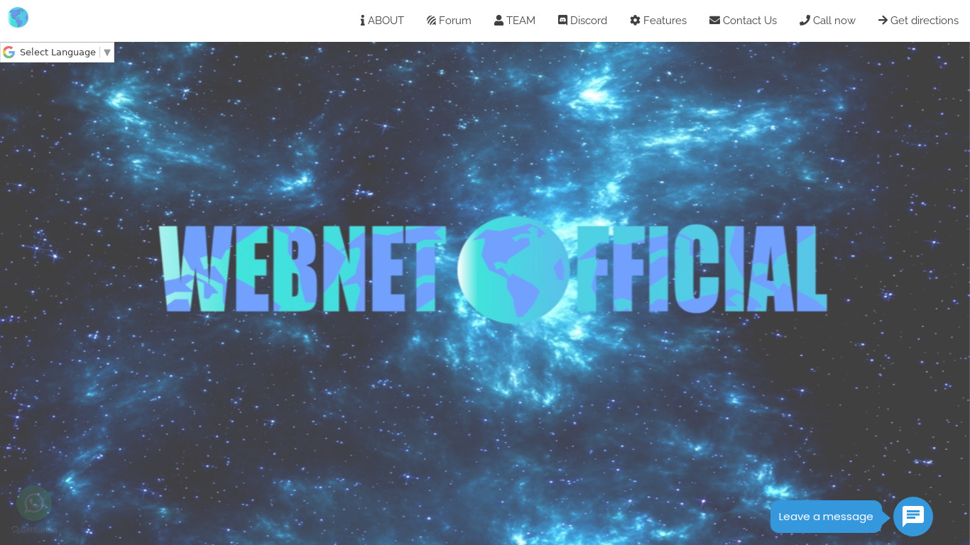 Webnet Browser Landing page