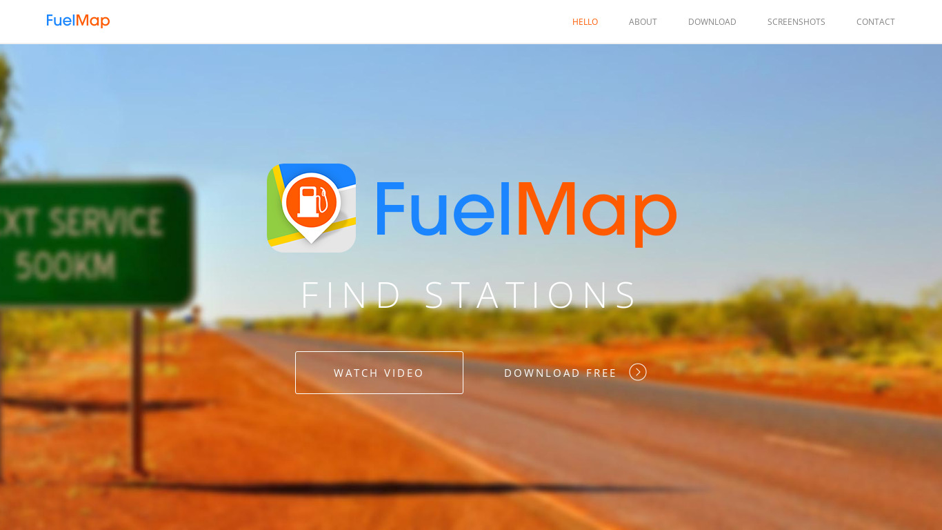 FuelMap Landing page
