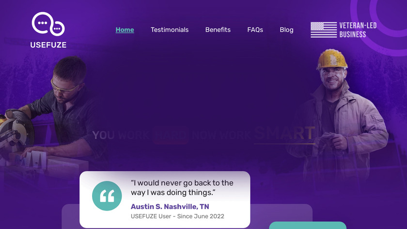 USEFUZE Landing Page