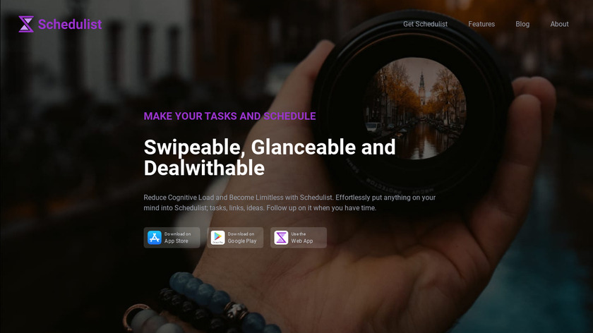 Schedulist Landing Page