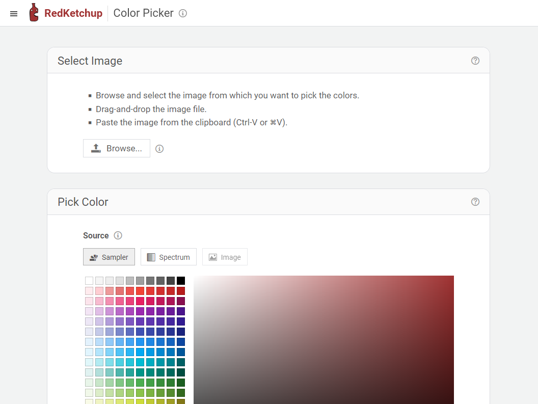 Color Picker by RedKetchup.io Landing page