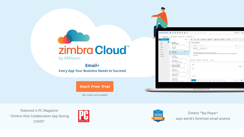 Zimbra Cloud Landing Page