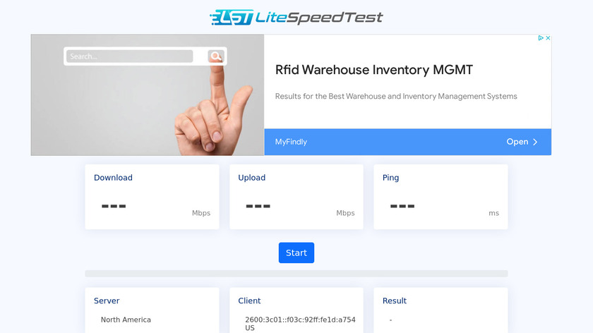 Lite Speed Test Landing Page