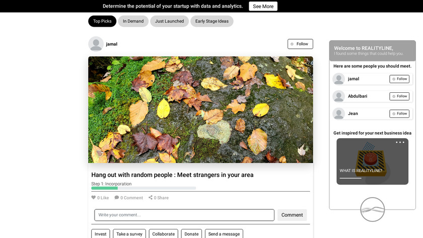 REALITYLINE Landing Page