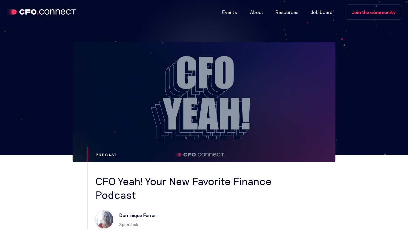 CFO Yeah! Landing page
