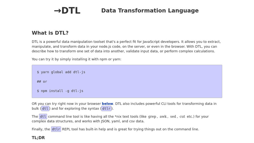 DTL Landing Page