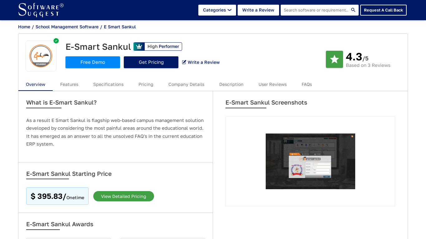 E-Smart Sankul Landing page